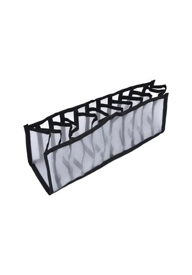 Fosenze Siyah Çok Amaçlı Klasörlü Depolama Kutusu - Nylon Malzeme, Kuru, Katlanabilir, 33x16x40 Cm - Giyim, Kozmetik Ve Çeşitli Eşyalar İçin Siyah