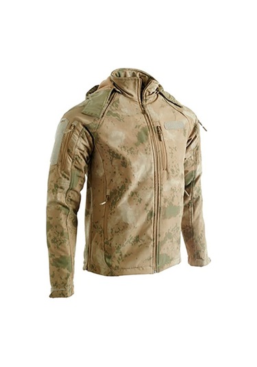 Karcamp 5 Cepli Tactical Double Softshell Su Geçirmez Unisex Mont Ceket Kamuflaj
