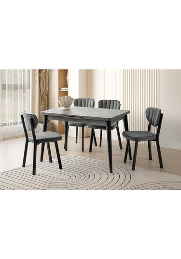 Gümüş 120+30 Silva Açılabilir Masa Gümüş