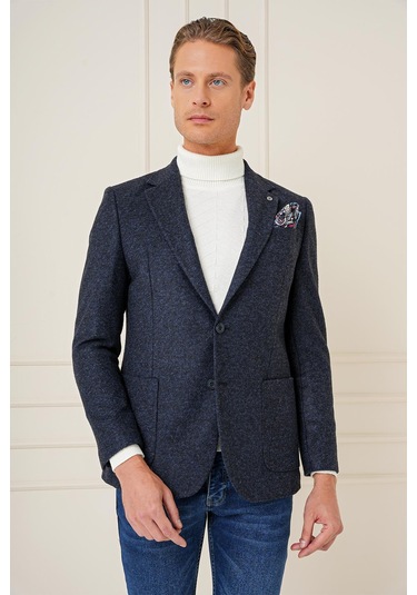C 689 Slim Fit Lacivert Spor Ceket Lacivert