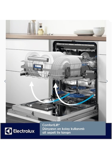 Electrolux ESC87300SX ComfortLift XXL 9 Programlı 13 Kişilik Bulaşık Makinesi