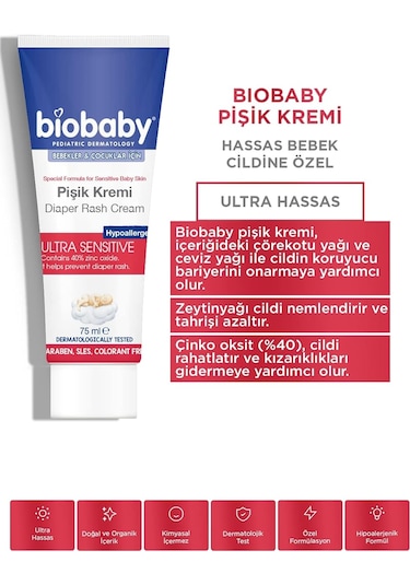 Bebekler Çocuklar İçin Pişik Kremi 75 Ml