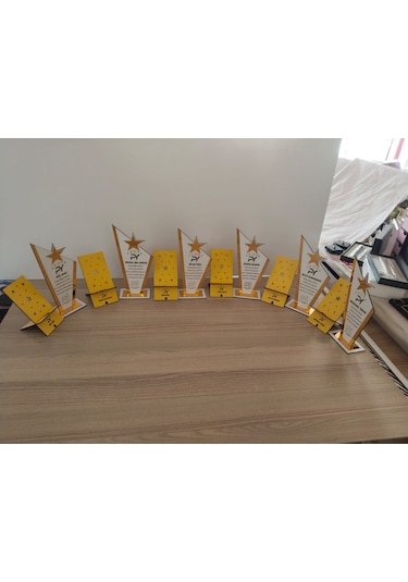 Hediyelik Plaket İş Arkadaşlarına / Çalışanlarına / V.b. Altın - Beyaz