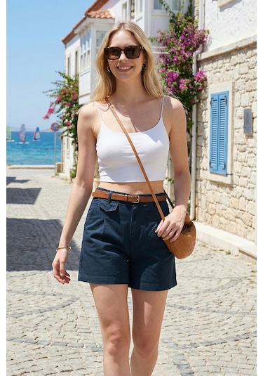 Lela Bayan Şort 668yp5448 Lacivert Lacivert