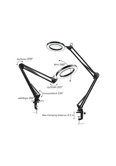 Metal Akrobat 72 Led Ring Masa Lambası Şiddeti Ayarlanabilir 3 Fa Diğer