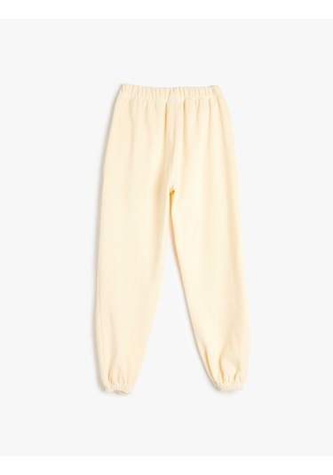 Koton Basic Jogger Eşofman Altı Beli Lastikli Ekru 5wkg40096ak Ekru