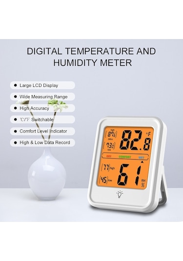 Yulong Reedark Dijital Nem Ve Sıcaklık Ölçer - Lcd Ekranlı,