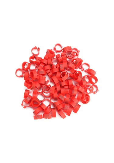 Yuntech01 8mm Sarı Kuş Ayak Halkası, Rakamlı Tespit Halkası, Basit Kapan Deseni, 100 Adet/paket, Dayanıklı Plastik, Güvercin Ve Yetişkin Kuşlar İçin