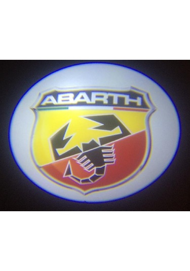 Otoçizgi Abarth Pilli Yapıştırmalı Kapı Altı Led Hayalet Logo 2 Adet Otoçizgi