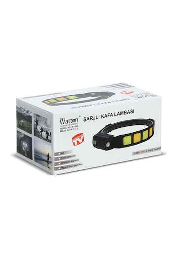 Watton Wt-066 Sensörlü Cob Xpg Led Kafa Lamba Siyah