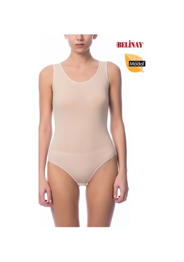 Belinay Kalın Asklılı Çıtçıtlı Body Modal Yumuşak Bayan Atlet 084