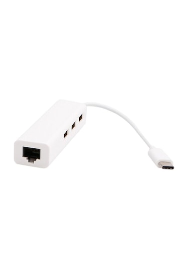 4693 Usb Type C Hub Rj45 Ethernet Çevirici Çoklayıcı Adaptör