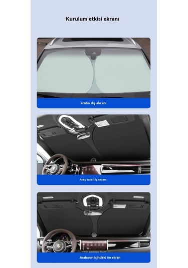 Araç Ön Cam Isı Yalıtımı Ve Güneş Koruması-ön Blok - Renkli Küçük Çocuk 140 70cm