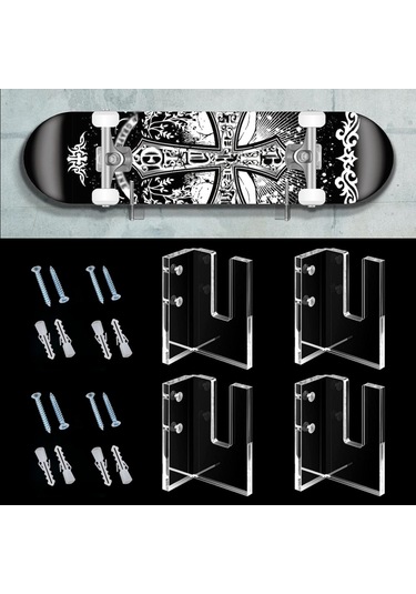 Sones 2 Çift Yx028-2 Kaykay Duvara Monteli Ekran Tutucu Şeffaf