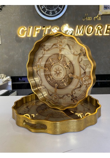 Yuvarlak Tepsi Kçk Gold