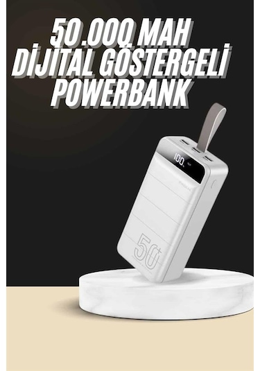 Hızlı Taşınabilir 50.000 Mah Powerbank Led Ekran Android Ve İos Uyumlu