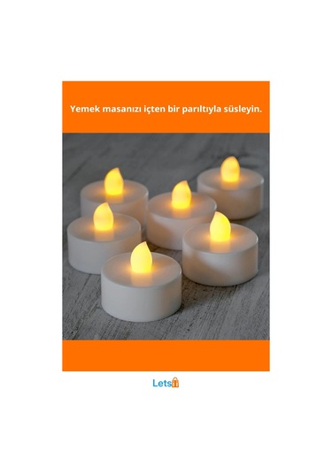 Pilli Led Tealight Mum 3.5 Cm Dekoratif Aydınlatma 1 Adet