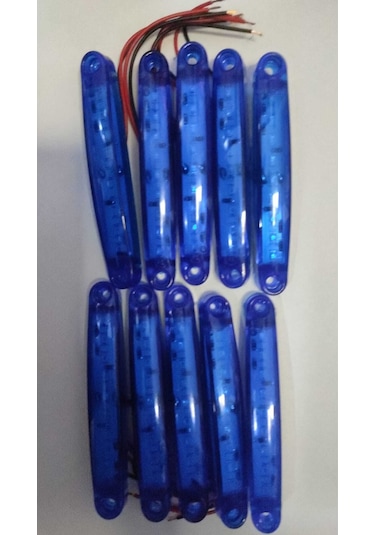9 Led Parmak Led Lamba 12 24 Volt Mavi 10 Adet Led Pozisyon Lambası