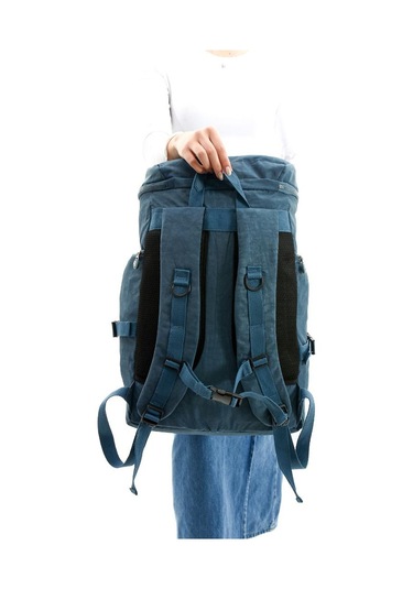 Unisex Dağcı Çantası Kamp Çantası Seyahat Çantası Hafif Klinkır Kumaş Outdoor Çanta 50 30 Cm Mavi