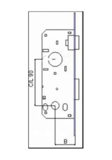Tursan Gömme Kilit Wc Kare 23 Mm Aynalı 40 Mm Enka489
