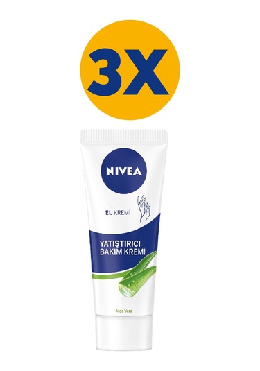 Nivea Yatıştırıcı Aloe Vera ve Jojoba Yağı El Bakım Kremi 3 x 75 ML