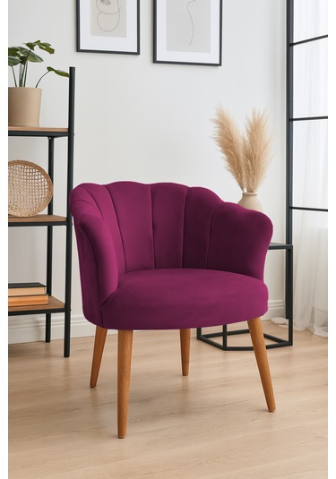 Papatya Berjer - Modern Tekli Koltuk - Babyface Kumaş - Bordo