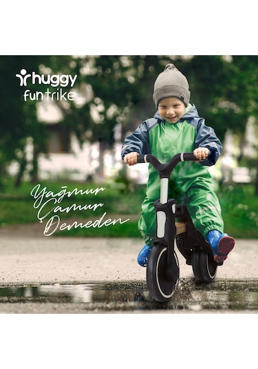 Huggy 6in1 Funtrike Siyah 3 Tekerlekli Bebek Bisikleti