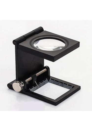 10X Katlanır Sayaçlı Metal Lüp Büyüteç 30 MM