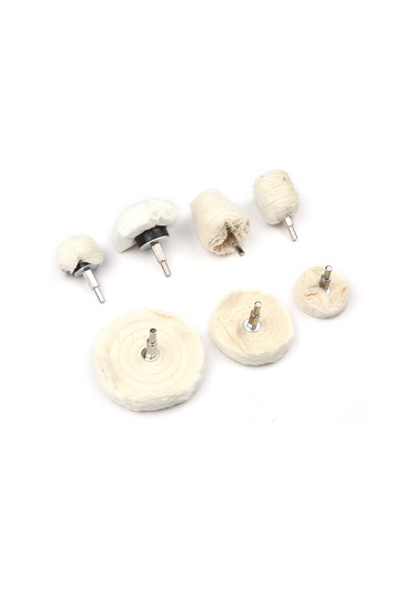 Geeroyoo 6.35mm Pamuklu Yün Cila Tekerlek Seti, 7 Parça - Hızlı Ve Etkili Parlatma