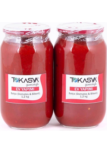 Tokasya Ev Yapımı Salça Domates ve Biberli Kavanoz 2 x 1200 G