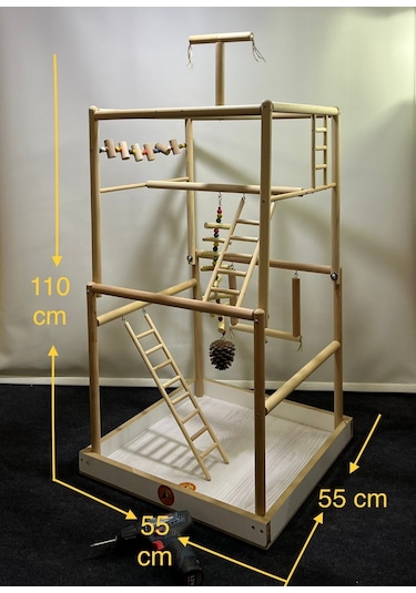 Paks Pet Büyük Boy Papağan Oyun Alanı 55 x 55 x 110 CM
