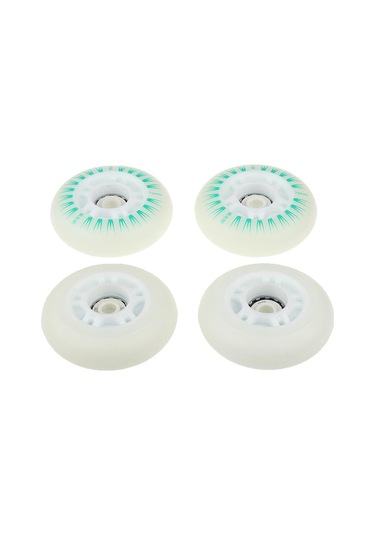 Suntek Paten Tekerlekleri Hokey Sıralı Flash Tekerlek 72mm-yeşil Yeşil