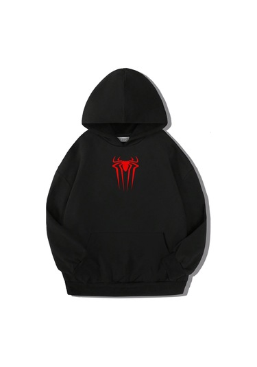 Brz Kids Unisex Çocuk Amazing Spider-man Hoodie Siyah