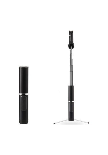 Çok İşlevli Kablosuz Bt Selfie Çubuğu Cep Telefonu İçin Katlanabilir El Tipi Monopod Deklanşör Uzaktan Kumandası Telefon İçin Genişletilebilir Mini Tripod Gümüş