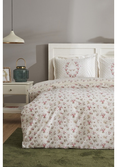 Karaca Home Sonya Pamuk Çift Kişilik Nevresim Takımı Yeşil