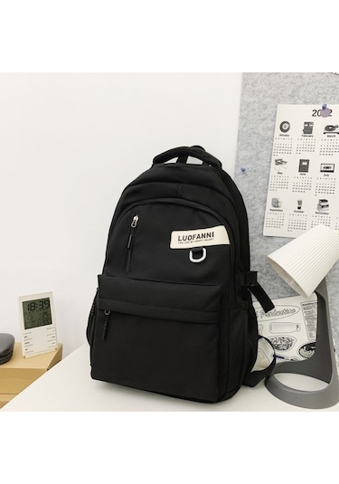 Goldenqian Erkek Çocuklar, Üniversite Öğrencileri Ve Lise Öğrencileri Için Basit Okul Çantaları, Büyük Kapasiteli Kız Çocuk Sırt Çantaları 4nx9cı Açık Pembe - Siyah