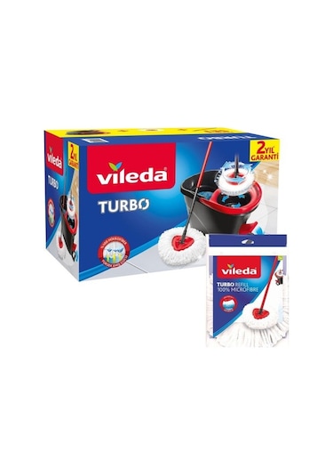 Vileda Turbo Pedallı Temizlik Seti + Yedek Paspas