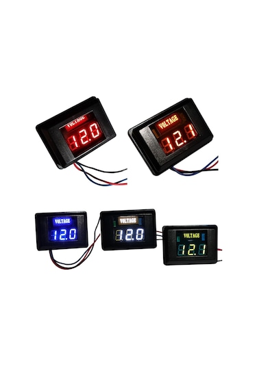 Butu Des-2 Araç Akü Gerilim Ölçer Dc Led Dijital Ekran 12 V Motosiklet Rv Yat Gerilim Ölçer Dedektörü Yeşil