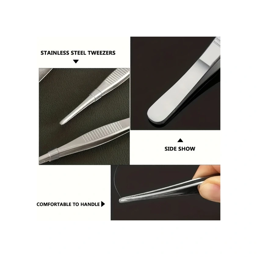 Gateesat 4 Adet Paslanmaz Çelik Seritli Pens, Dayanıklı Çok Amaçlı Profesyonel Cımbız Seti