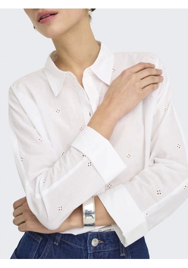 Only 15344769 Kadin Gomlek - Beyaz Beyaz