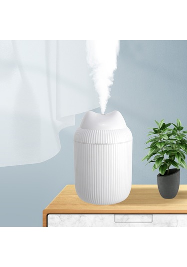 Dianziye Kedi Desenli Mini Nemlendirici - Usb Taşınabilir 220ml Ultrasonik Buhar Atomizer 7 Renk Led Işıklı Sessiz Oda Araç Ev Kullanıma Uygun