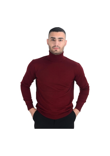 Cengiz İnler Tam Balıkçı Yaka Yünlü Erkek Triko Kazak