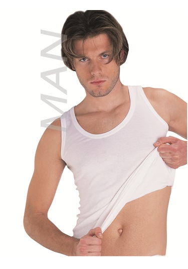 Erkek Beyaz Süprem Atlet % 100 Pamuklu Atlet 3'lü Paket 100-3b Beyaz