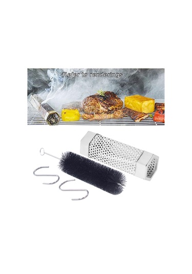 Homyl Örgü Barbekü Barbekü Sigara Içen 6in-fırça-ve-kanca Gümüş