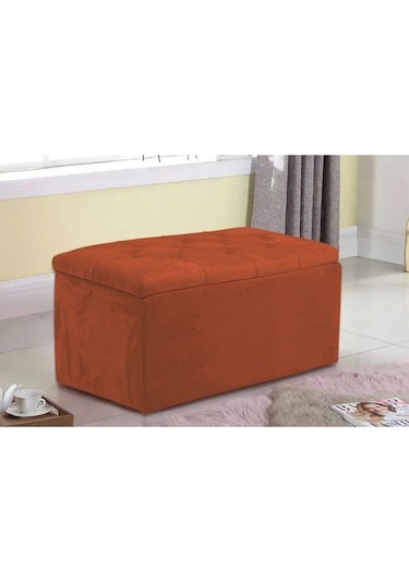 Lüks Sandıklı Kapitoneli Puf 110 Cm Pudra