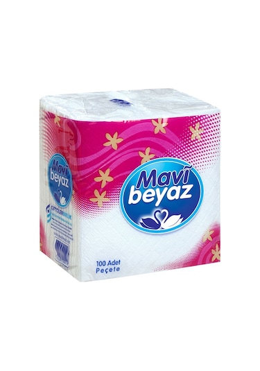 Mavi Beyaz Peçete 24 x 100'lü 30 x 30 CM