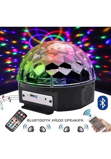 Uzaktan Kumandalı Müzikli Dönerli Disko Topu Bluetooth Sese Duyarlı Diğer
