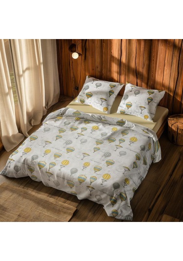 Cotton Collection Tek Kişilik Nevresim Takımı Kapadokya Çok Renkli