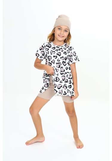 My Kids Wear Üç Parça Kız Çocuk Boneli Mayo Kırmızı - Beyaz
