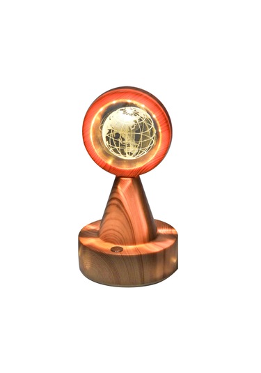 Standlı Pilli Cam Küre Işıklı Renk Değiştiren Küre Usbli Dünya